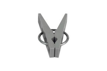 plastic old clothespin isolated from background