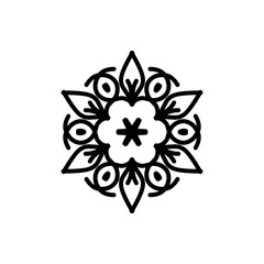 Flower Icon Line Logo 