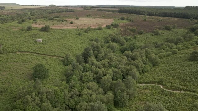 4k Aerial footage of Dalby Forest, North Yorkshire moors