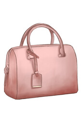 Watercolor Pink Handbag Illustration