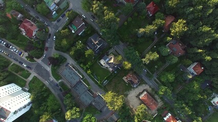 Aerial of Residential Area Villas, Sopot Poland - obrazy, fototapety, plakaty