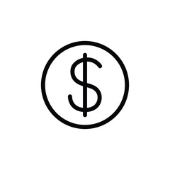 Obraz premium Vector icon dollar . dollar sign. vector