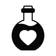 health love potion icon vector   heart mana sign for game 