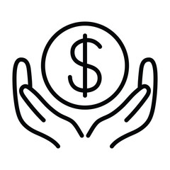 money icon vector hand holding dollar sign money icon  finance sign