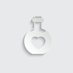 health love potion icon vector   heart mana sign for game 