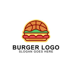 Burger Logo, Fast food, Logo illustration, emblem, label, Burger vintage logo design, business burger logo design