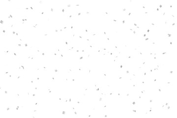 3D silver confetti that floats down to celebrate