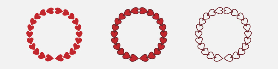 Red-heart wreath