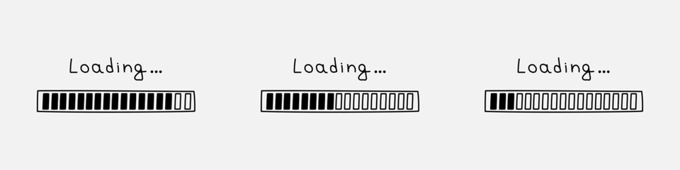 Loading bar vector set
