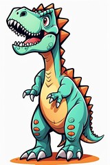 Cartoon dinosaur for tshirt design