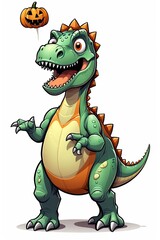 Fototapeta premium Cartoon dinosaur for tshirt design