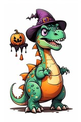 Fototapeta premium Cartoon dinosaur for tshirt design