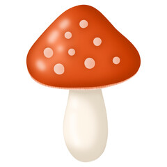 autumn elements illustration of mushroom