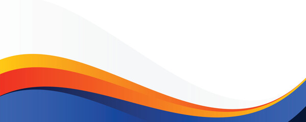 Modern banner background design. Banner template with dynamic wave shapes.