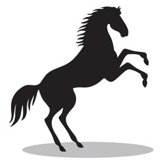 Fototapeta na wymiar Horse Silhouette, cute Horse Vector Silhouette, Cute Horse cartoon Silhouette, Horse vector Silhouette, Horse icon Silhouette, Horse Silhouette illustration, Horse vector 