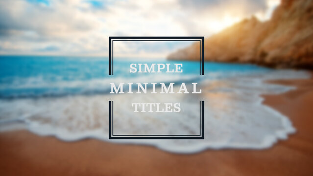 Simple Minimal Titles