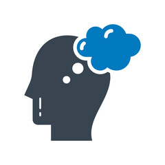 Human thinking Vector Icon

