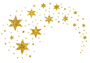 Gold Glitter Christmas Star