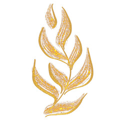 Luxury gold line flower