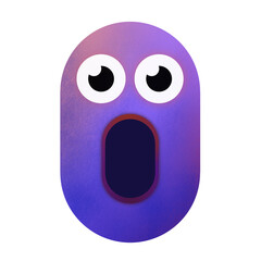 shocking face expression character