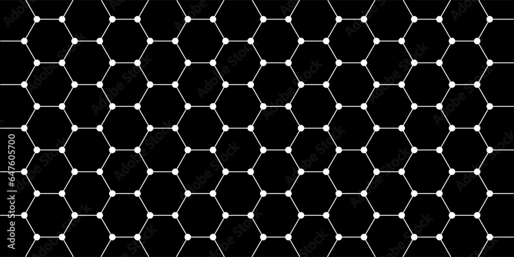 Wall mural abstract background with geometric shapes and hexagon pattern