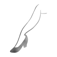 Silver Elegant Woman Legs In Heel