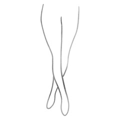 Silver Woman Legs Outline
