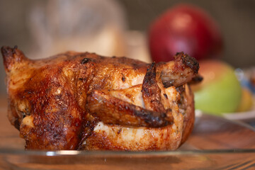 rosy grilled chicken close-uo