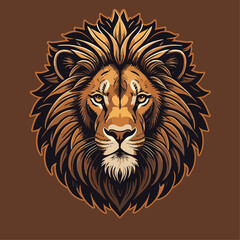 lion head mascot vector