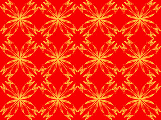seamless pattern with red flowers