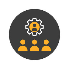 Group management Vector Icon

