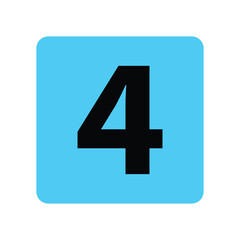 Number vector, clip art, and symbol. Flat design of  number concept and simple design