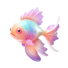 goldfish on white background