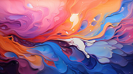 Abstract marbling oil acrylic paint background illustration art wallpaper