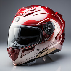 Red Helm Image, Hyper Realistic, detail and shiny.