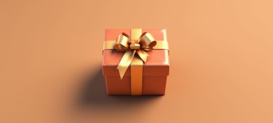 Obraz na płótnie Canvas colorful ribbon gift box present copyspace, ai