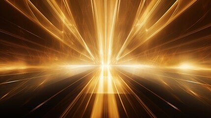Fototapeta na wymiar Digital science futuristic technology light rays stripes lines with yellow or gold light background. AI generated