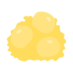 栗きんとん。フラットなベクターイラスト。
Kurikinton: candied chestnut with sweet potatoes. Flat designed vector illustration.