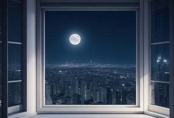 window and moon