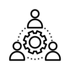 Team management Vector Icon


