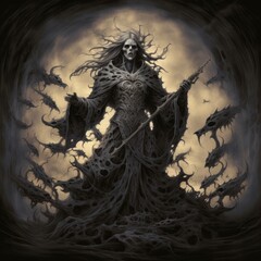 Abyss of the Forsaken: A Glimpse into the Dark Art of Death Metal, Generative AI