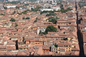 Obraz premium Historical buildings in Bologna city center Italy