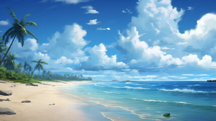 Fototapeta na wymiar Background image of a quiet seaside atmosphere.
