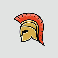 Spartan helmet logo design