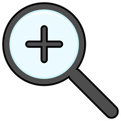 Fototapeta premium Magnifying glass zoom in icon. Zoom tool button. Search symbol. 
