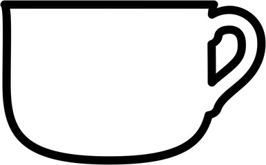 Coffee or tea cup line icon. 