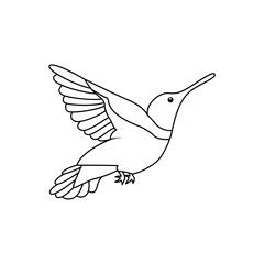 Fototapeta na wymiar Continuous one line art drawing of bird Vector illustration