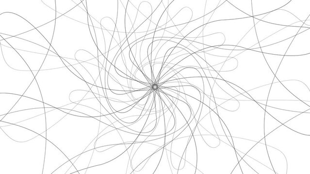 loop 2d animation geometry abstract figure white lines. motion