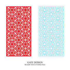 Gate Jali Design for laser Graphic and Plywood, Partition, Cnc Router Design, Acrylic and CNC Machine laser Cutting vector 
