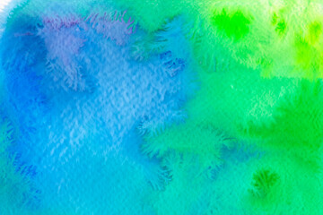Fototapeta na wymiar Blue-green watercolor background. nature protection, ecology, planet earth. Marine theme.